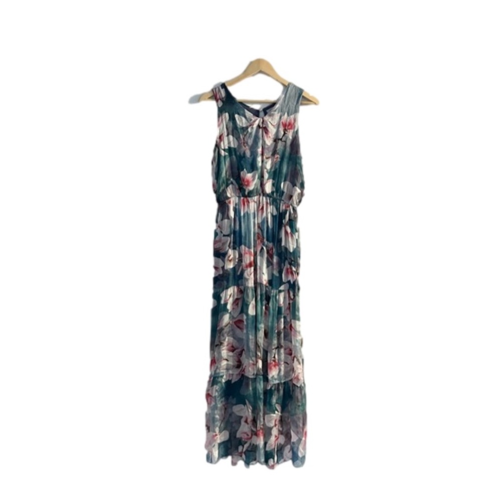 LARA Silk Watercolor Floral Maxi Dress